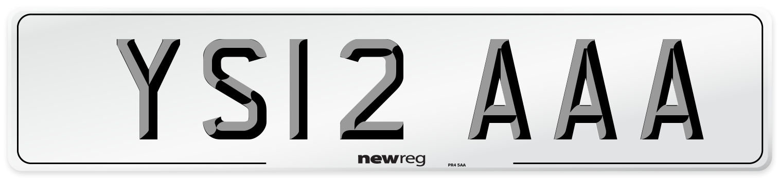 YS12 AAA Number Plate from New Reg